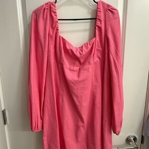 Princess Polly Pink  Long Sleeve Dress